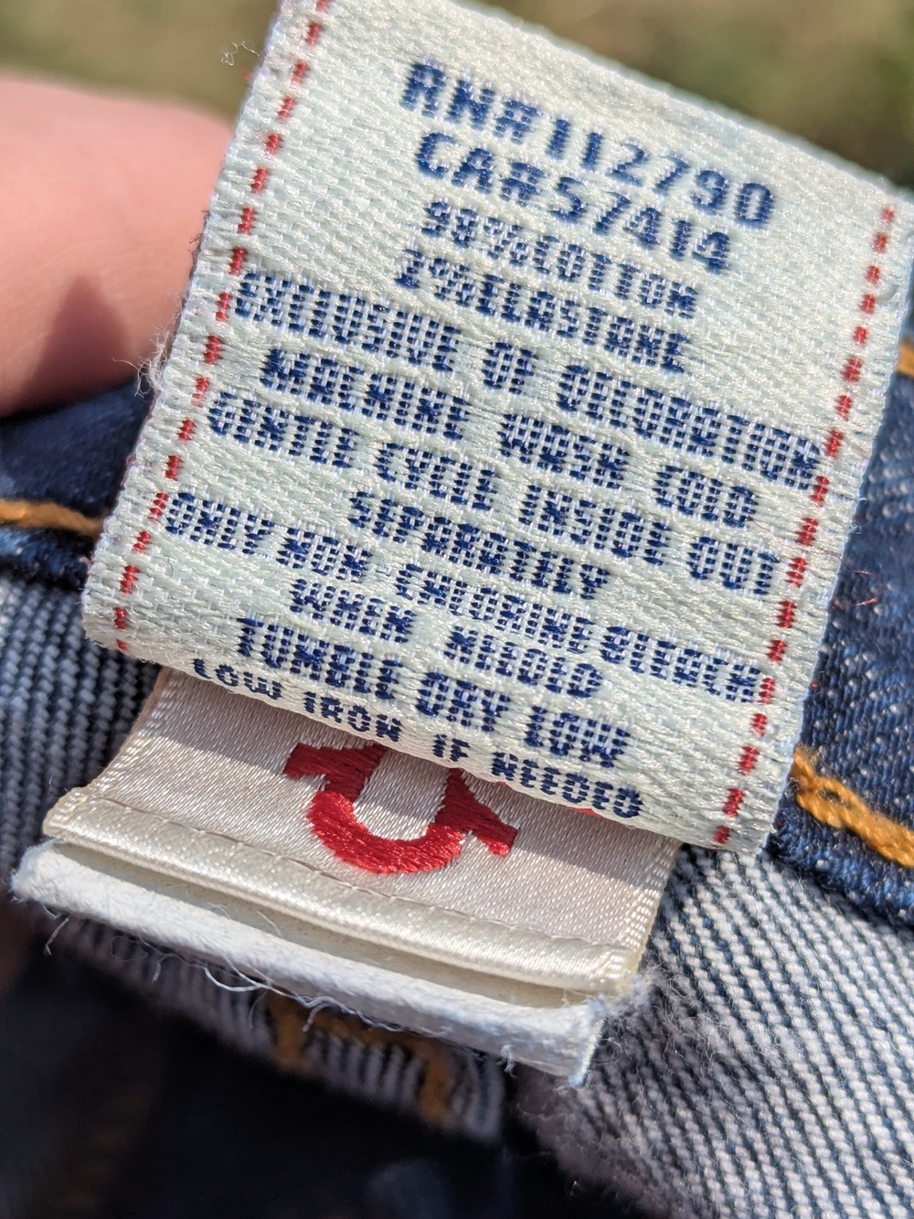 Y2K True Religion Trisha Bootcut Jeans Low Rise Horseshoe Pocket Indie Sleaze - Picture 11 of 17